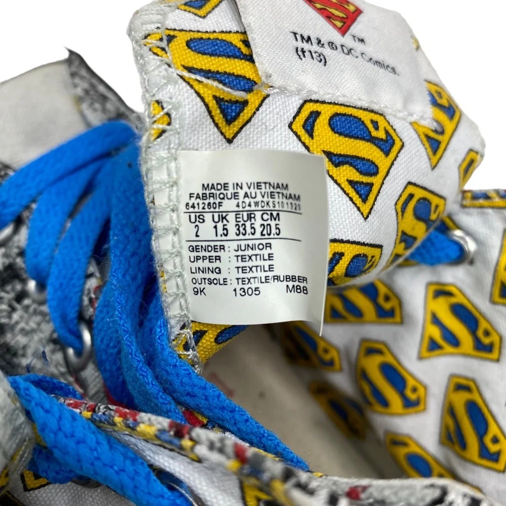 Converse All Star Chuck Taylor High Top Superman DC Comics Youth US Size 2